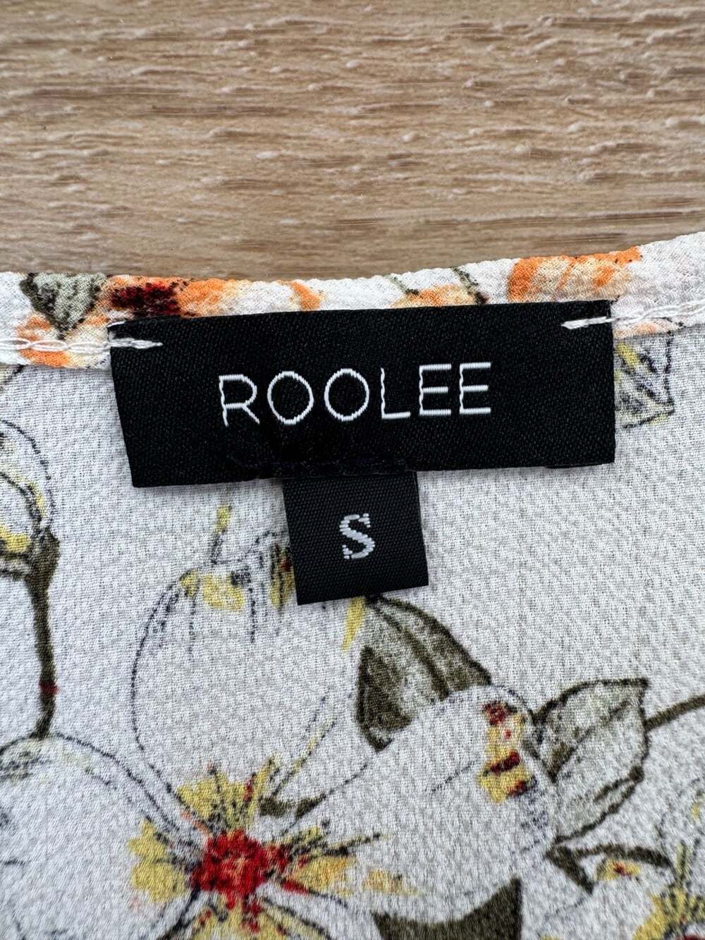 Roolee Floral Tiered Maxi Dress Belted White Boho Lined Size Small - Picture 8 of 13